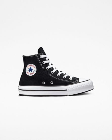 Girls' Converse Chuck Taylor All Star Lift High Top Platform Shoes Black / White / Black | AU 9135ET